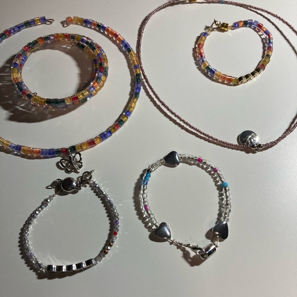 Handmade beaded multicolor jewelry mystery bundle, Colorful Beaded Jewelry Set